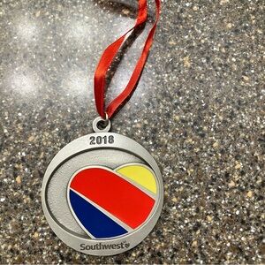 Silver Medal with Red Ribbon